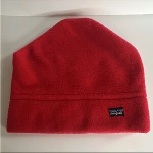 ♥️ Vintage Patagonia beanie Made in USA medium EUC Minnesota red Protest Hat ♥️
